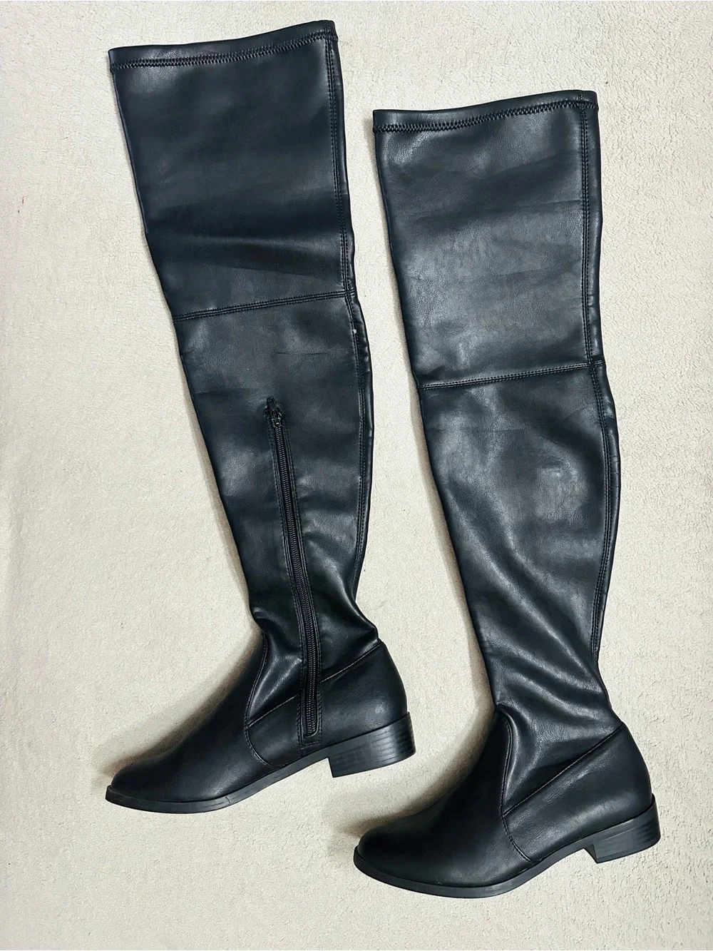 INC International Women's Over The Knee Flat Boots Black Size 6.5